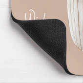 Heiße-Wünsche-Kakao Brauner Becher Marshmallows Mousepad (Ecke)