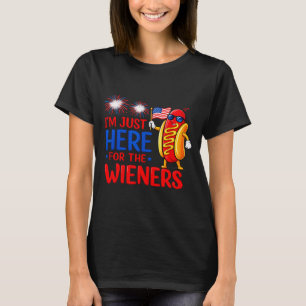 Heiße Wurst hier für die Wiener lustiger vierter J T-Shirt