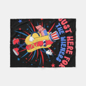 Heiße Wurst Ich bin nur wegen der Würstchen hier 4 Fleecedecke (Vorderseite (Horizontal))