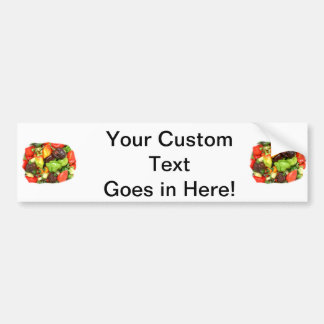 Heiße würzige Paprikaschoten verschiedene Art, Autoaufkleber