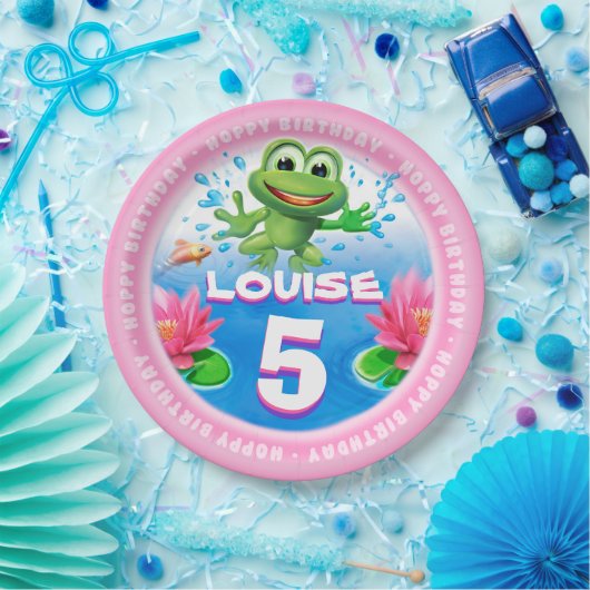 Heißen Frosch springend, tapezieren Sie Pappteller (Party)