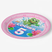 Heißen Frosch springend, tapezieren Sie Pappteller (Schrägansicht)