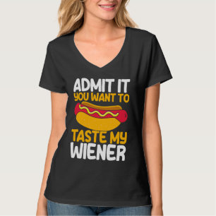 Heißen Hund Erwachsenen Humor Pun Unanständig Gib T-Shirt