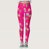 heißen rosa Emoji-Leggings Leggings (Vorderseite)