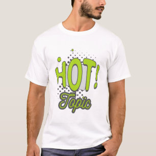 Heißen Thema Fett Comic-Stil Grafik T-Shirt