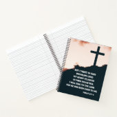 Heissende Bibelverse mit Kreuz, Psalm 13:5-6 Notizblock (Innenseite)