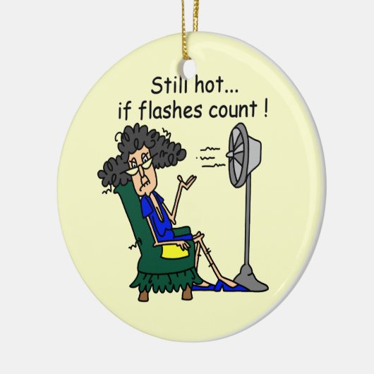 Heißer Blitz-Spaß Keramik Ornament (Links)