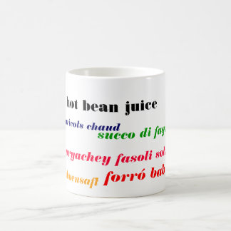 heißer Bohnensaft International Kaffeetasse