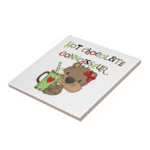 Heißer ChocolateConoisseur Mädchen-Bär Fliese (Seite)