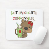 Heißer ChocolateConoisseur Mädchen-Bär Mousepad (Mit Mouse)