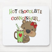 Heißer ChocolateConoisseur Mädchen-Bär Mousepad (Vorne)