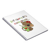 Heißer ChocolateConoisseur Mädchen-Bär Notizblock (Rechte Seite)