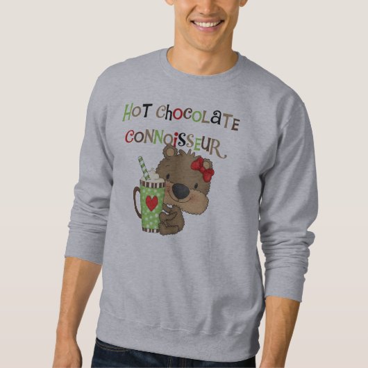 Heißer ChocolateConoisseur Mädchen-Bär Sweatshirt (Vorderseite)