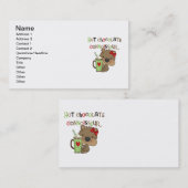 Heißer ChocolateConoisseur Mädchen-Bär Visitenkarte (Vorne/Hinten)