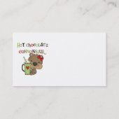 Heißer ChocolateConoisseur Mädchen-Bär Visitenkarte (Rückseite)