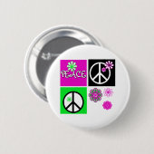 Heißer Farbfrieden Button (Vorne & Hinten)