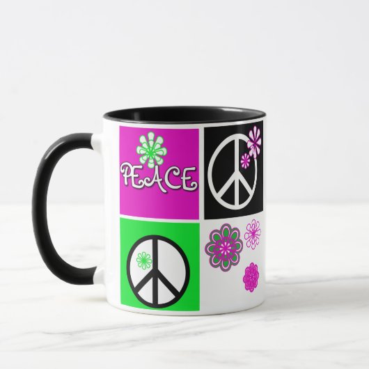 Heißer Farbfrieden Tasse (Links)