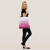 Heißer Fuchsienrosa Farbverlauf Personalisiert Tasche (Am Model)