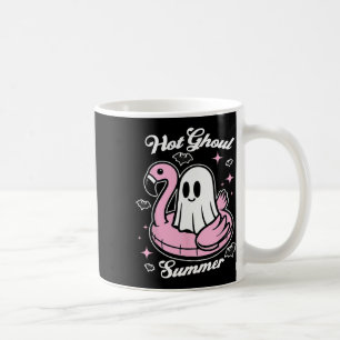 Heißer Ghoul-Sommer Flamingo-Geist Summerween Kaffeetasse