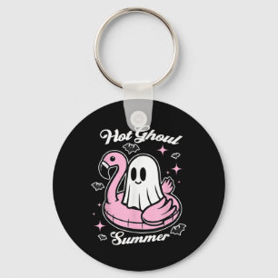 Heißer Ghoul-Sommer Flamingo-Geist Summerween  Schlüsselanhänger