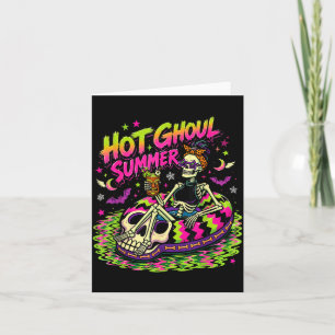 Heißer Ghoul-Sommer lustiger Skelett-Grusel-Sommer Karte