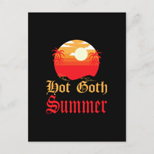heißer Goth-Sommer  Einladungspostkarte