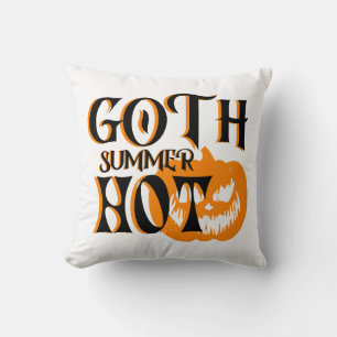 Heißer Goth Sommer-Horror Lächelnder Kürbis Kissen