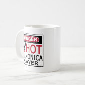 Heißer Harmonika-Spieler Kaffeetasse (Vorderseite Links)