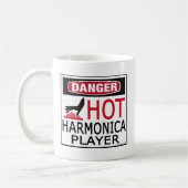 Heißer Harmonika-Spieler Kaffeetasse (Links)