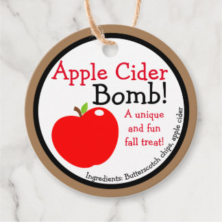 heißer Herbst-Drink | Apple Cider Bomb Tags Geschenkanhänger