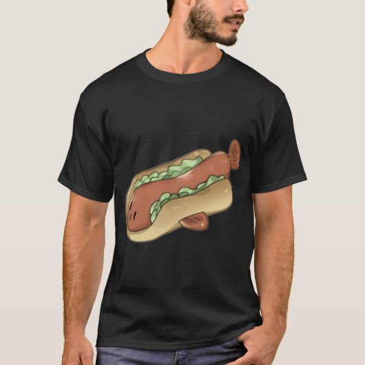 Heißer-Hund-Fisch T-Shirt (Vorderseite)