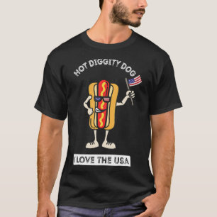 Heißer Hund July 4. patriotischer BBQ-Picknick-Koc T-Shirt