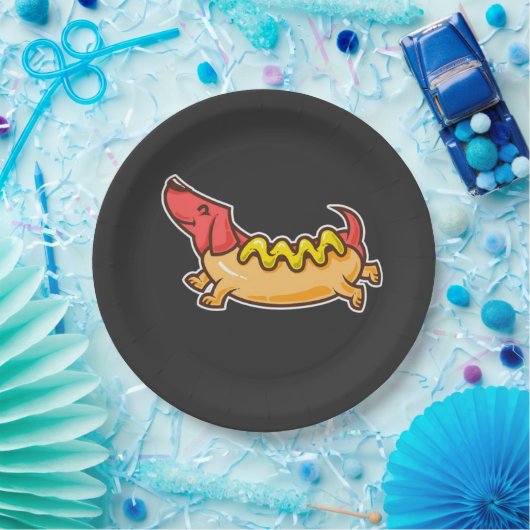 Heißer Hund-Lustiger Hund Pappteller (Party)