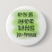 Heißer irischer Mädchen-Knopf durch Brownielocks Button (Vorderseite)