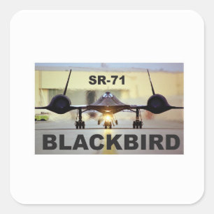 heißer Jet des Schwarzen Quadratischer Aufkleber