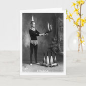 Heißer Jongleur, frühe 1900s Karte (Gelbe Blume)