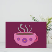 heißer Kaffee Briefpapier (Stehend Vorderseite)