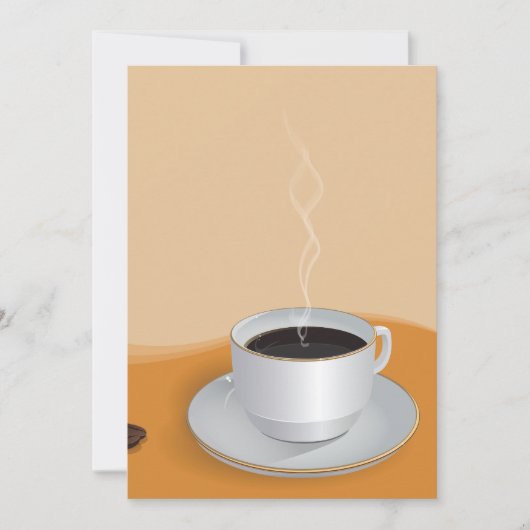 Heißer Kaffee Einladung (Vorderseite)