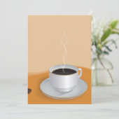 Heißer Kaffee Einladung (Stehend Vorderseite)