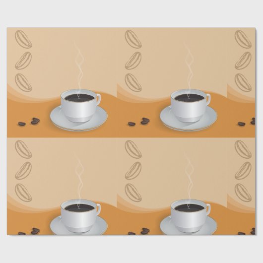 Heißer Kaffee Geschenkpapier (Flach)