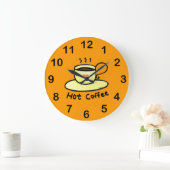heißer Kaffee Große Wanduhr (Zuhause)