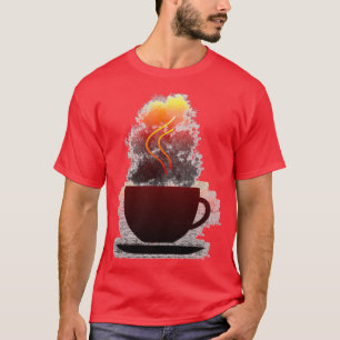 heißer Kaffee in einer warmen Kaffeetasse 3 T-Shirt