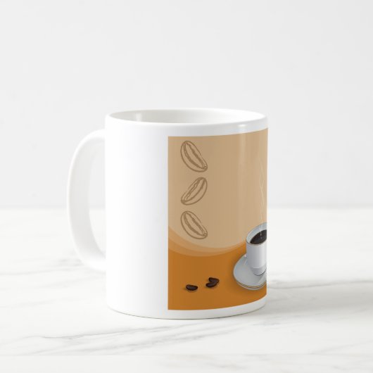 Heißer Kaffee Kaffeetasse (Vorderseite Links)