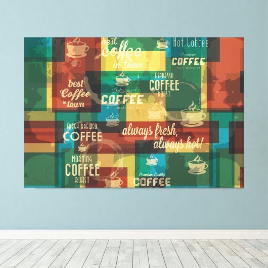Heißer Kaffee Leinwanddruck (Insitu (Holzboden))
