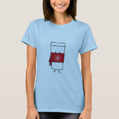 Heißer Kaffee mit Schneeflocke-Schal T-Shirt (Vorderseite)