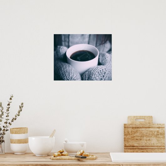 Heißer Kaffee Poster (Küche)