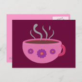 heißer Kaffee Postkarte (Vorne/Hinten)