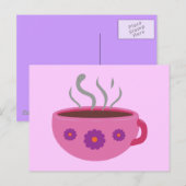 heißer Kaffee Postkarte (Vorne/Hinten)