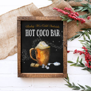 Heißer Kakao-Bar-Schild Fotodruck