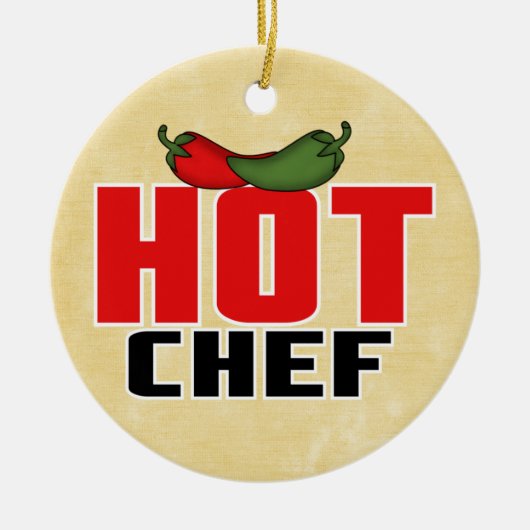 Heisser Koch ( Rote und Grüne Paprikaschoten) Keramikornament (Vorne)